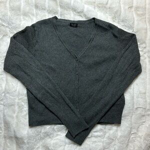 Brandy Melville Grey John Galt button up cardigan
